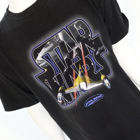 VINTAGE Star Wars T-Shirt BLACK Sz XXL - Picture 5 of 8